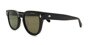 Ottica Mondello Roma - Julius Tart - JTPL-007A-2B-G-15 - BRYAN 46X22 - BLACK / DARK GREEN LENS - Acetate - shape Panto - Black - EYEWEAR - SUNGLASSES - Unisex,Uomo,Donna,Women,Men - lens Green - Made In Japan