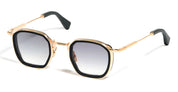 Ottica Mondello Roma - John Dalia - LEO2-C114 - LEO - C114 - ROSE GOLD / MATTE BLACK - Metal - shape Squared - rose gold - EYEWEAR - SUNGLASSES - Uomo,Men - lens Gradient grey - Made In France