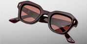 Ottica Mondello Roma - Jacques Marie Mage - JMMQE-18M - EICHLER - AMARENA - Acetate - shape Squared - burgundy - EYEWEAR - SUNGLASSES - Unisex,Uomo,Donna,Women,Men - lens red - Made In Japan