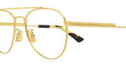 Ottica Mondello Roma - Bottega Veneta - BV1340OK-001 - BV1340OK-001 - GOLD RX / ASIAN FIT - metal, acetate - shape Pilot - Gold - EYEWEAR - EYEGLASSES - Unisex,Uomo,Donna,Women,Men - lens Clear - Made In Japan
