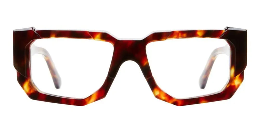 Ottica Mondello Roma - Kuboraum - KROK61FLT00000OP - MASK K61 FLT- FLAMED TORTOISE RX  - Acetate - shape Rectangular - Tortoise - EYEWEAR - EYEGLASSES - Unisex,Uomo,Donna,Women,Men - lens Clear - Made In Italy