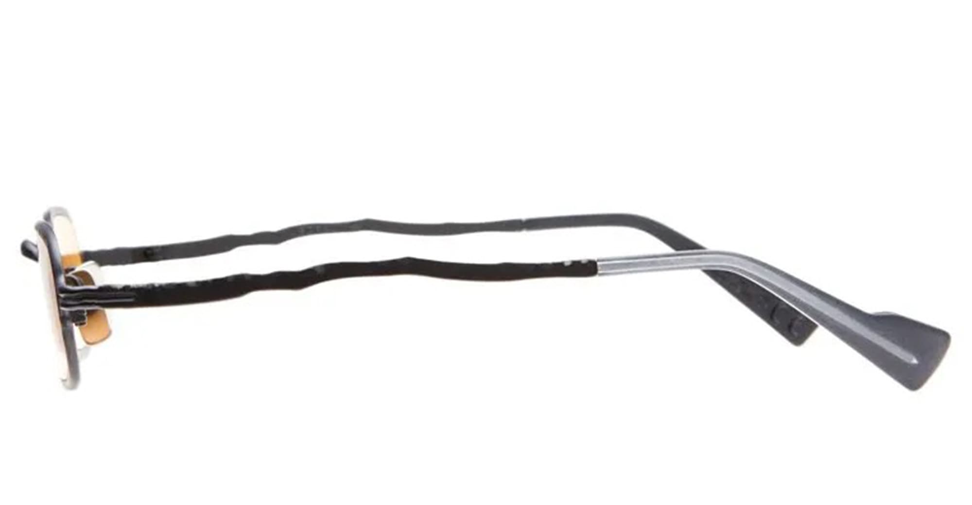 Ottica Mondello Roma - Kuboraum - KRSZ18BMS00000YL - MASK Z18 BMS - MATTE BLACK - metal, acetate - shape Rectangular - Black - EYEWEAR - SUNGLASSES - Unisex,Uomo,Donna,Women,Men - lens orange - Made In Italy