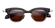 Ottica Mondello Roma - Jacques Marie Mage - JMMSA-10A - SARTRE - NOIR X (ORIGINAL VERSION) - Acetate, titanium - shape Clubmaster - black, brown - EYEWEAR - SUNGLASSES - Unisex,Uomo,Donna,Women,Men - lens Clear - Made In Japan