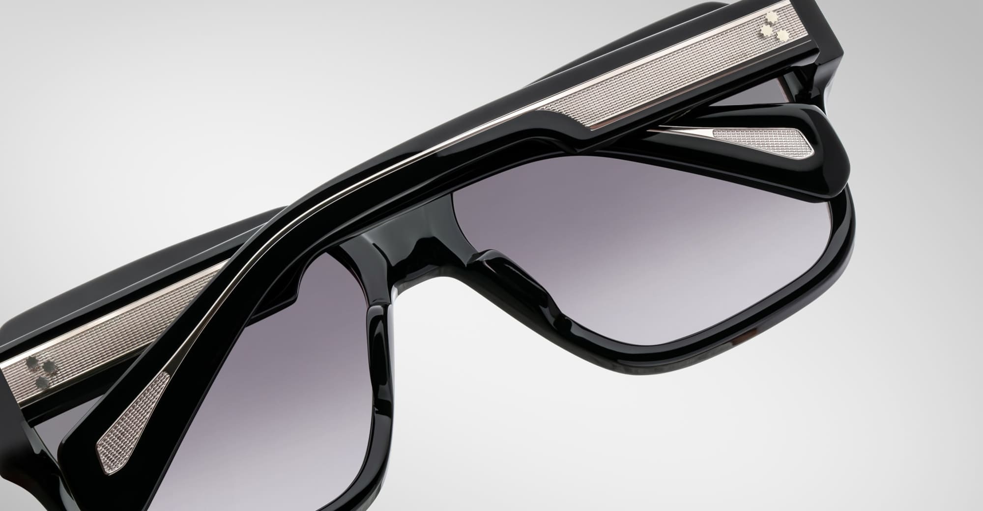 Ottica Mondello Roma - Jacques Marie Mage - JMMFR-6P - ALFRED - BLOODSTONE - Acetate - shape Squared - black, burgundy - EYEWEAR - SUNGLASSES - Unisex,Uomo,Donna,Women,Men - lens Black - Made In Japan