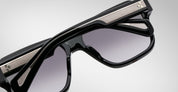 Ottica Mondello Roma - Jacques Marie Mage - JMMFR-6P - ALFRED - BLOODSTONE - Acetate - shape Squared - black, burgundy - EYEWEAR - SUNGLASSES - Unisex,Uomo,Donna,Women,Men - lens Black - Made In Japan