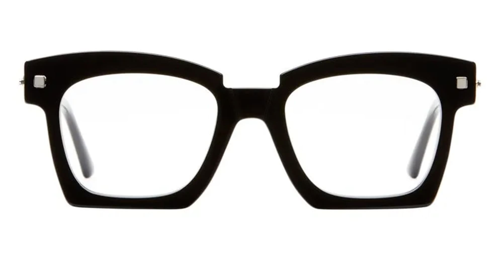 Ottica Mondello Roma - Kuboraum - KRO0J5BSV00000OP - MASK J5 BSV - BLACK SHINE RX - Acetate - shape Squared - Black - EYEWEAR - EYEGLASSES - Unisex,Uomo,Donna,Women,Men - lens Clear - Made In Italy