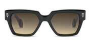 Ottica Mondello Roma - T HENRI - UAB - UTOPIA - SHADOW II - Acetate - shape Squared - Black - EYEWEAR - SUNGLASSES - Unisex,Uomo,Donna,Women,Men - lens Gradient brown - Made In Japan