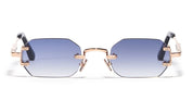 Ottica Mondello Roma - John Dalia - AMARU-C517 - AMARU - C517 ROSE GOLD 22K - Metal - shape Rectangular - rose gold - EYEWEAR - SUNGLASSES - Unisex,Uomo,Donna,Women,Men - lens Blue - Made In France