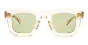 Ottica Mondello Roma - Max Pittion - MXPL-012G - MONSTRE - DUSTY CHAMPAGNE / GREEN LENS - Acetate - shape Squared - Champagne - EYEWEAR - SUNGLASSES - Unisex,Uomo,Donna,Women,Men - lens Green - Made In Japan
