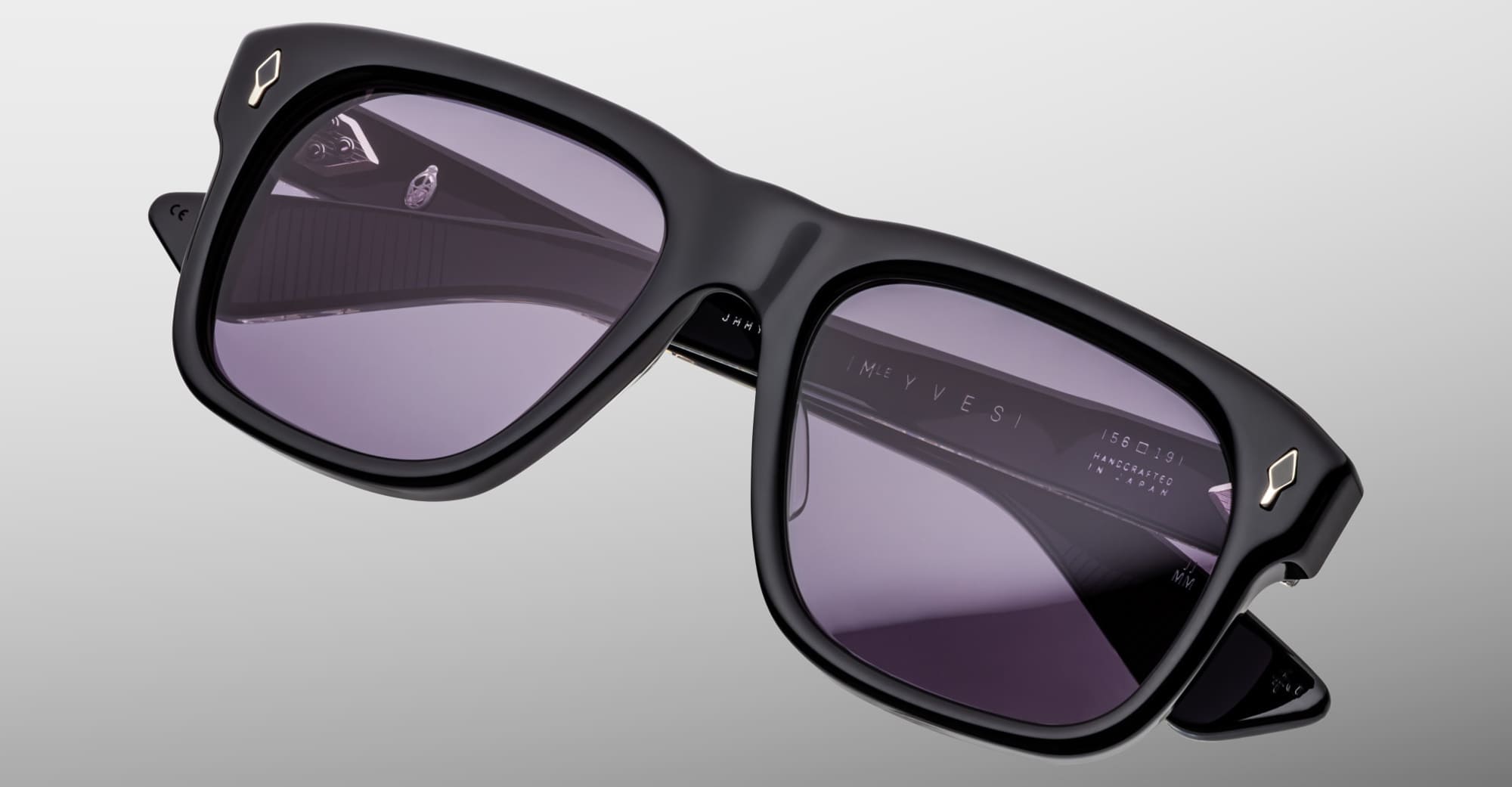 Ottica Mondello Roma - Jacques Marie Mage - JMMYV-K28 - YVES EPOXY II - FUMÉE - Acetate - shape Squared - Black - EYEWEAR - SUNGLASSES - Unisex,Uomo,Donna,Women,Men - lens Grey - Made In Japan