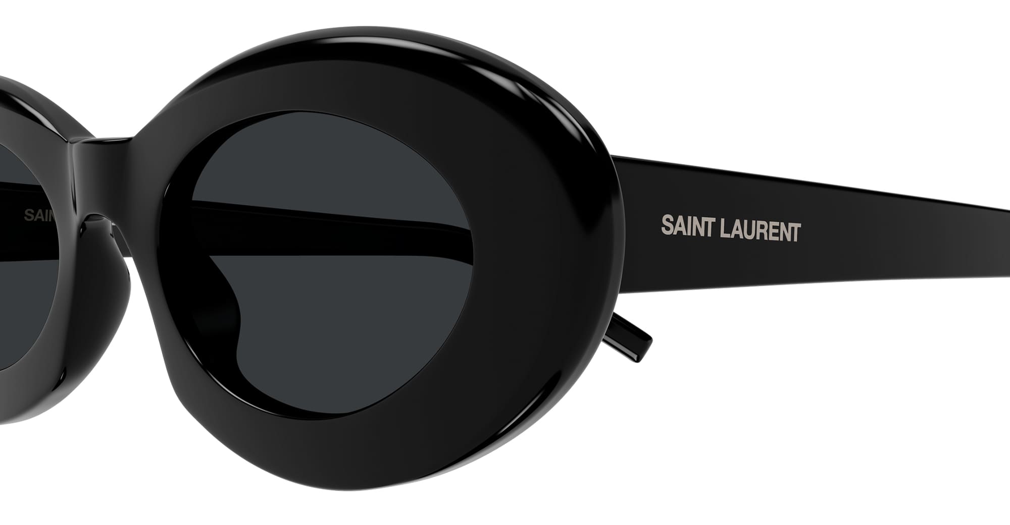 Ottica Mondello Roma - Saint Laurent - SL 594-008 - SL 594-008 - BLACK - Acetate - shape Oval - Black - EYEWEAR - SUNGLASSES - Donna,Women - lens Grey - Made In Italy