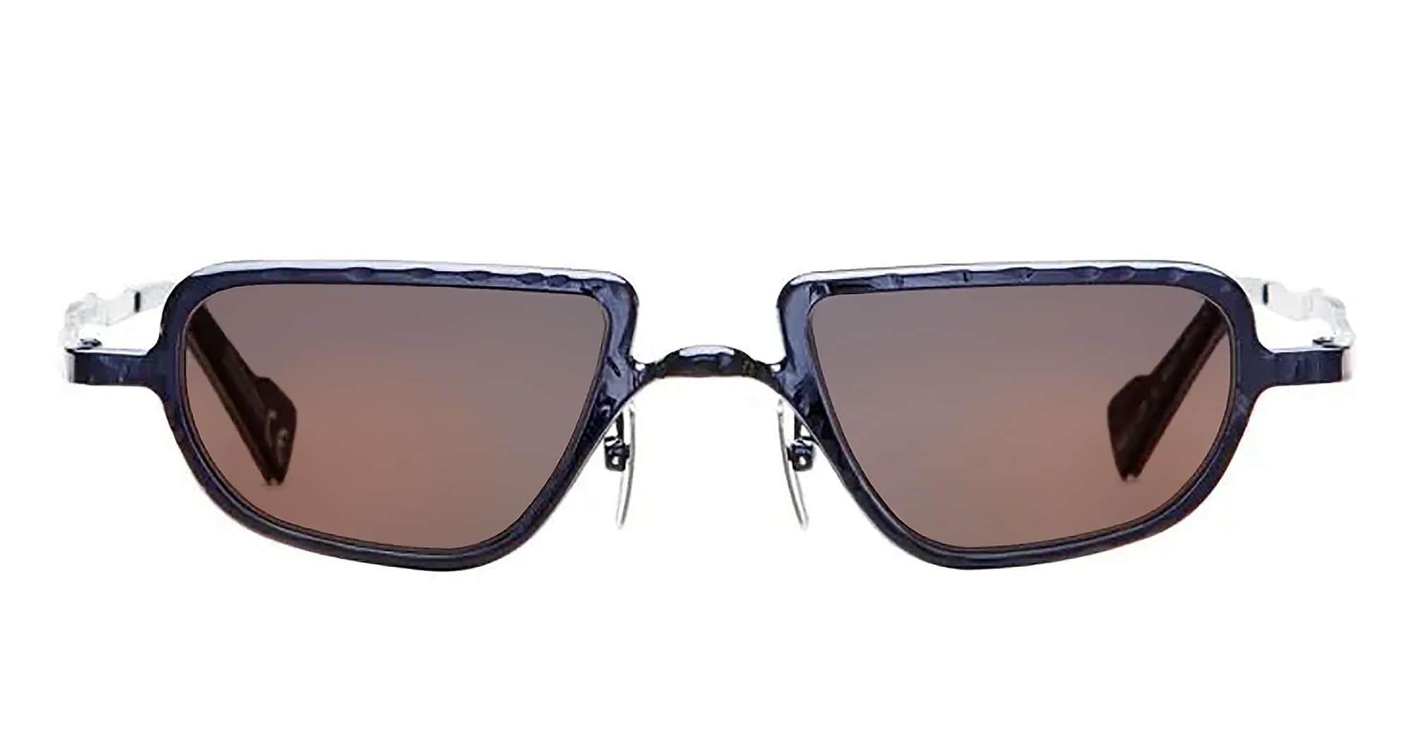 Ottica Mondello Roma - Kuboraum - KRSZ28BL000000GP - MASK Z28 BL - DARK BLUE - metal, acetate - shape Oval - blue - EYEWEAR - SUNGLASSES - Unisex,Uomo,Donna,Women,Men - lens Grey - Made In Italy