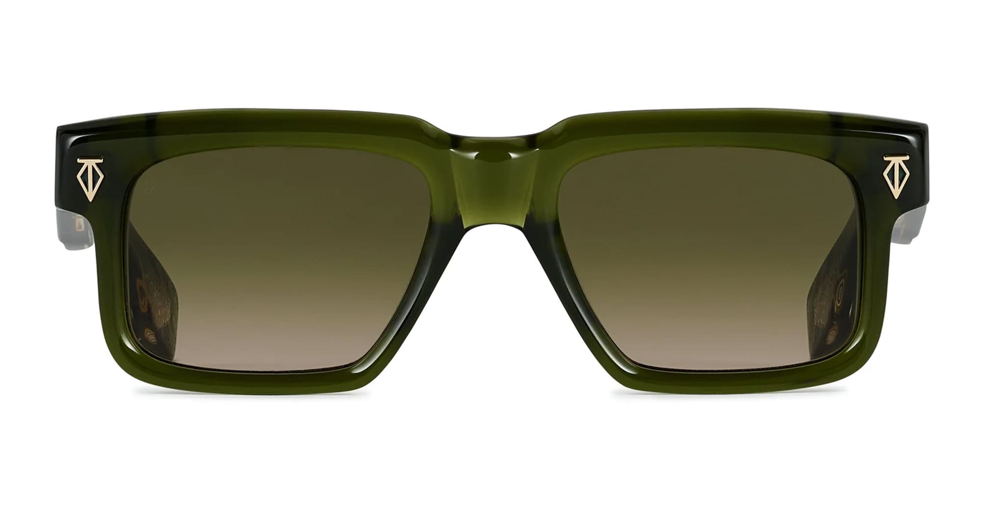 Ottica Mondello Roma - T HENRI - BEAT - BEL AIR - TREFOIL - Acetate - shape Rectangular - green - EYEWEAR - SUNGLASSES - Unisex,Uomo,Donna,Women,Men - lens Gradient green - Made In Japan