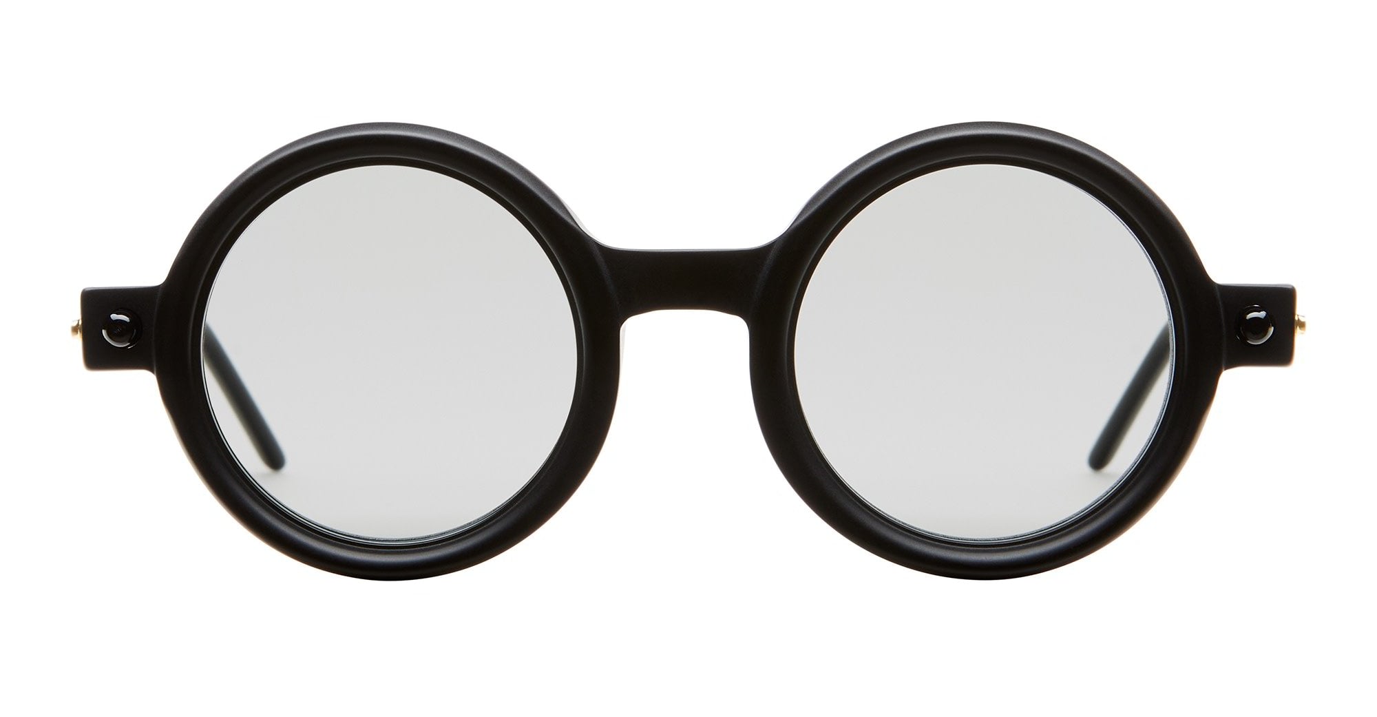 Ottica Mondello Roma - Kuboraum - KRS0P1BMH000002F - MASK P1 BMH - BLACK MATT - Acetate - shape Round - black, havana - EYEWEAR - SUNGLASSES - Unisex,Uomo,Donna,Women,Men - lens Grey - Made In Italy