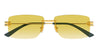 Ottica Mondello Roma - Bottega Veneta - BV1126S-006 - BV1126S-006 - GOLD - Metal - shape Rectangular - Gold - EYEWEAR - SUNGLASSES - Donna,Women - lens yellow - Made In Italy