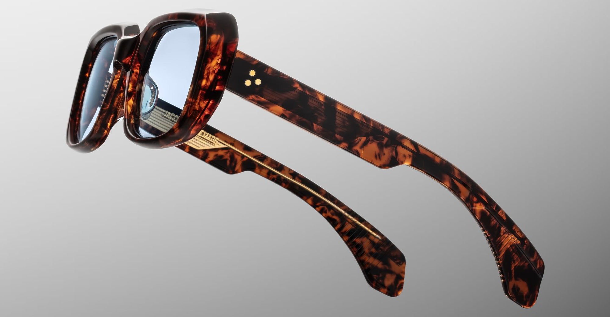 Ottica Mondello Roma - Jacques Marie Mage - JMMLD-5C - ALDO - ARGYLE - Acetate - shape Squared - Tortoise - EYEWEAR - SUNGLASSES - Unisex,Uomo,Donna,Women,Men - lens Blue - Made In Japan