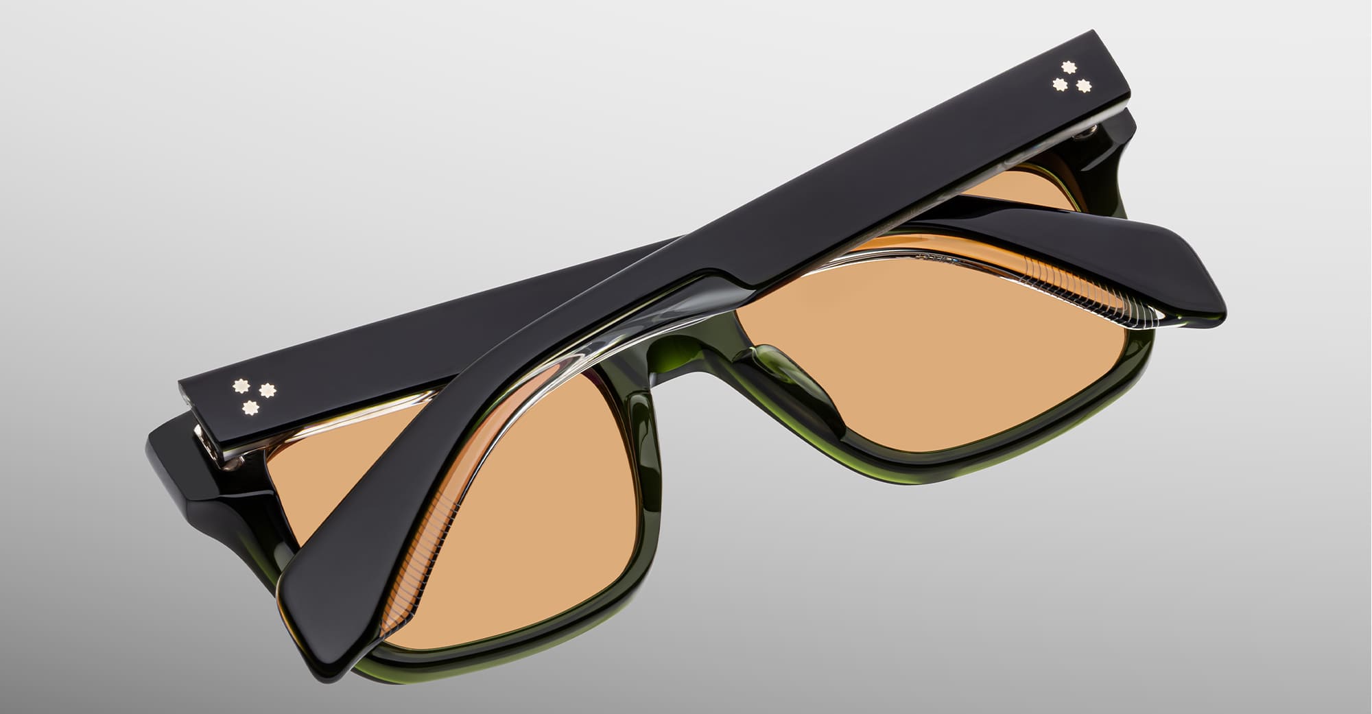 Ottica Mondello Roma - Jacques Marie Mage - JMMTR-18L - TORINO - BORNEO - Acetate - shape Rectangular - green - EYEWEAR - SUNGLASSES - Unisex,Uomo,Donna,Women,Men - lens orange - Made In Japan