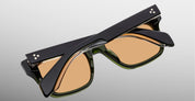 Ottica Mondello Roma - Jacques Marie Mage - JMMTR-18L - TORINO - BORNEO - Acetate - shape Rectangular - green - EYEWEAR - SUNGLASSES - Unisex,Uomo,Donna,Women,Men - lens orange - Made In Japan