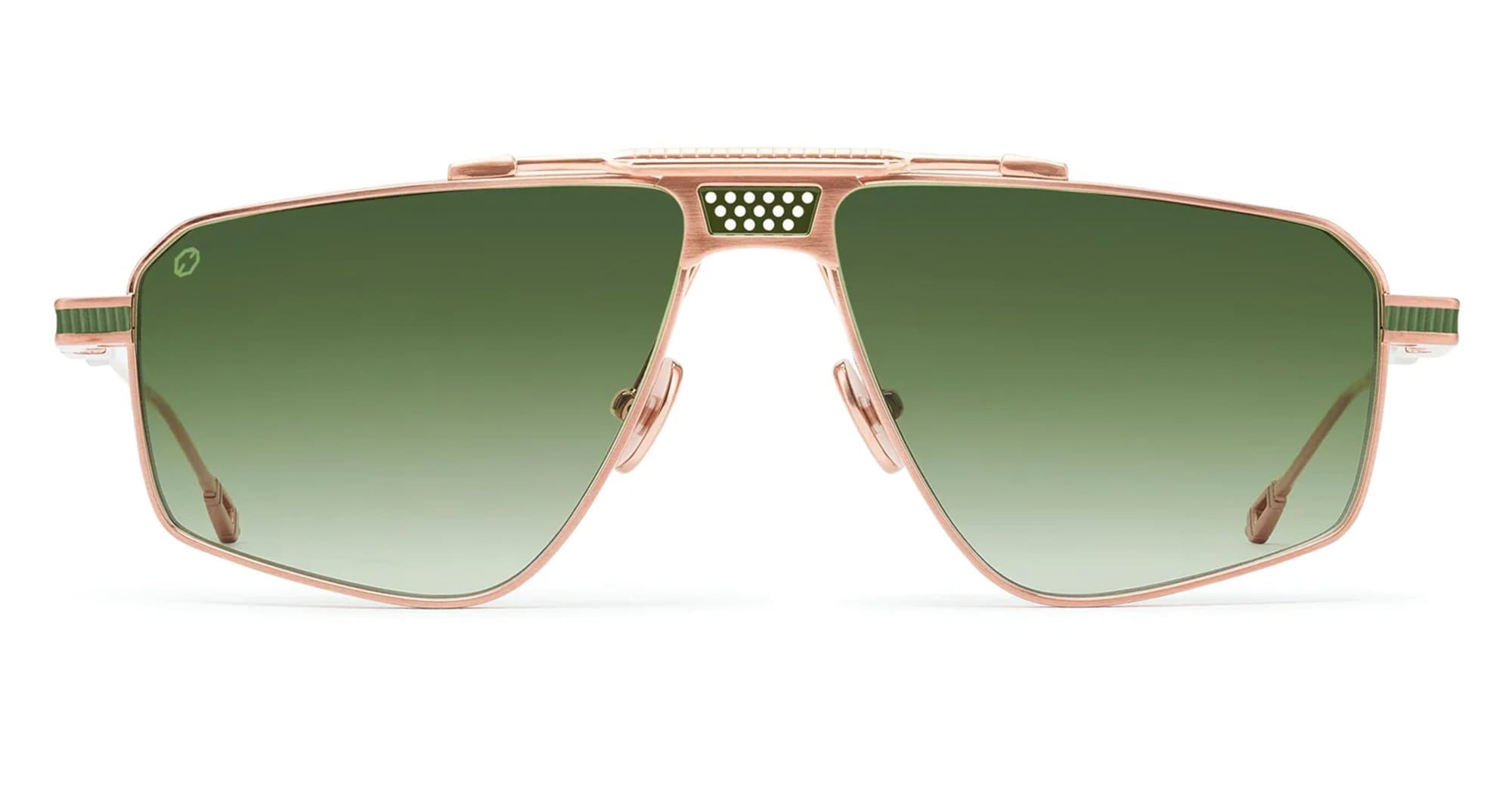 Ottica Mondello Roma - T HENRI - DME-007 - DROPHEAD - ENVY - Titanium - shape Aviator - rose gold - EYEWEAR - SUNGLASSES - Unisex,Uomo,Donna,Women,Men - lens Gradient green - Made In Japan