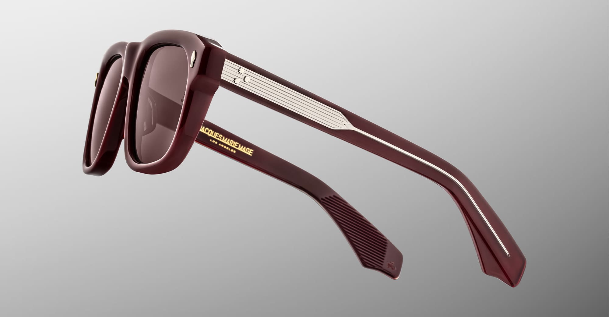 Ottica Mondello Roma - Jacques Marie Mage - JMMYV-R7 - YVES - BORDEAUX - Acetate - shape Squared - burgundy - EYEWEAR - SUNGLASSES - Unisex,Uomo,Donna,Women,Men - lens Brown - Made In Japan