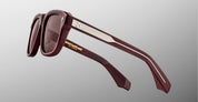 Ottica Mondello Roma - Jacques Marie Mage - JMMYV-R7 - YVES - BORDEAUX - Acetate - shape Squared - burgundy - EYEWEAR - SUNGLASSES - Unisex,Uomo,Donna,Women,Men - lens Brown - Made In Japan
