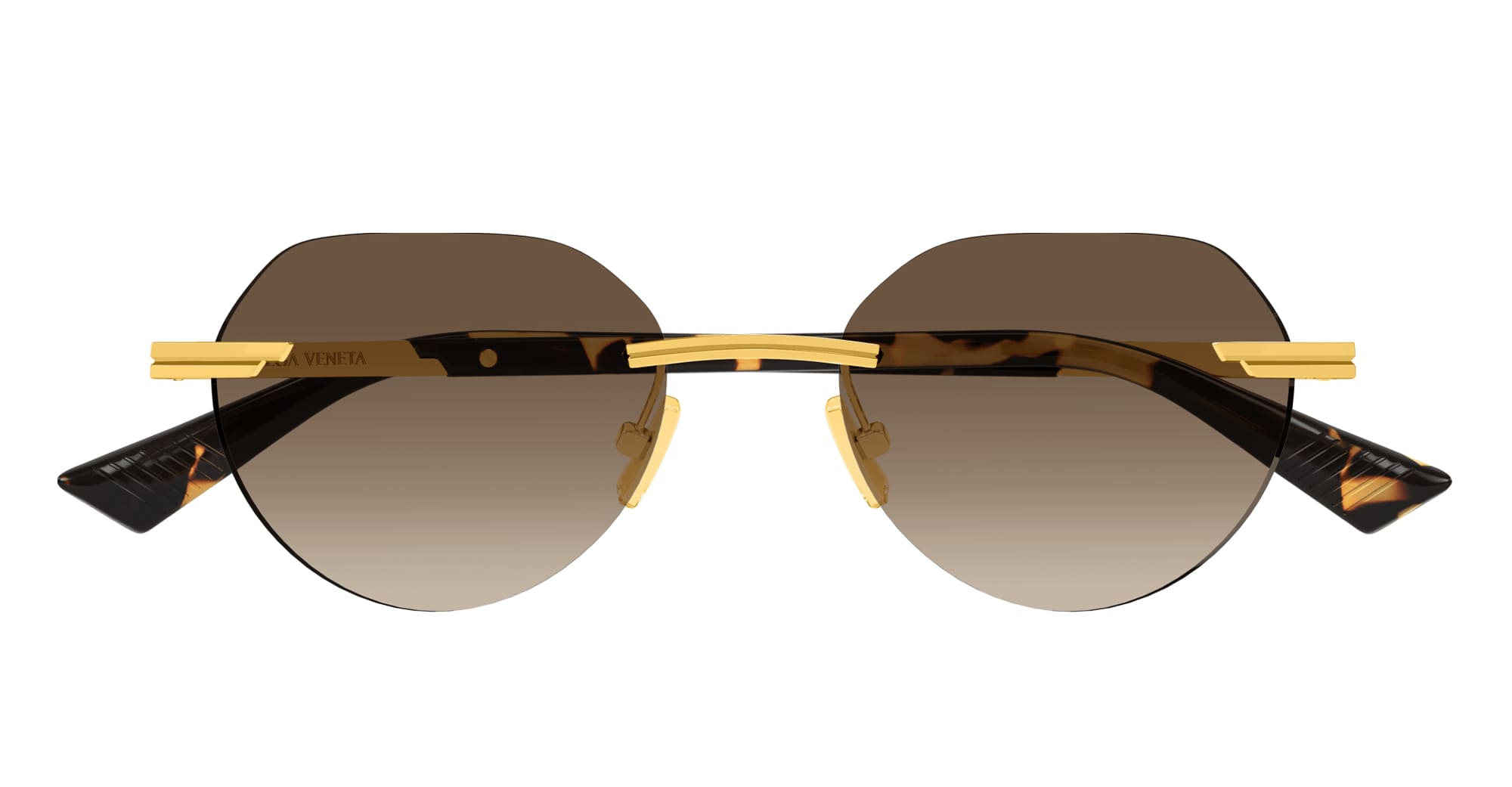  HAVANA - Metal - shape Round - Gold - EYEWEAR - SUNGLASSES - Uomo,Men - lens Brown - Made In Japan