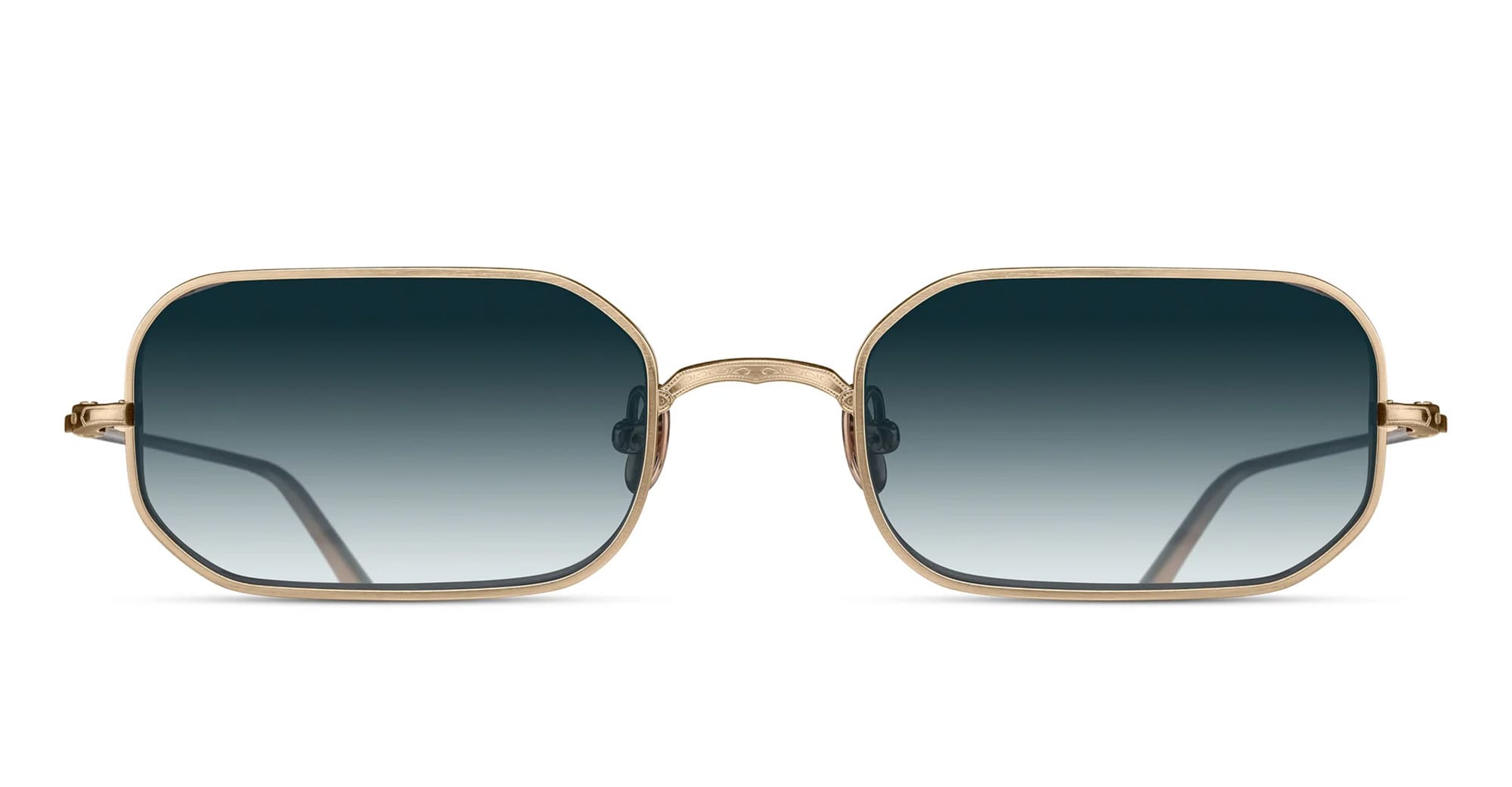 Ottica Mondello Roma - Matsuda - M3163.SG.BG.53 - M3163 - BRUSHED GOLD / BLUE GRADIENT - Titanium - shape Rectangular - Gold - EYEWEAR - SUNGLASSES - Unisex,Uomo,Donna,Women,Men - lens Gradient blue - Made In Japan