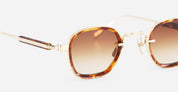 Ottica Mondello Roma - Sato - Rigel-LG-T-1 - RIGEL - LUNAR GOLD / TORTOISE - Acetate, titanium - shape Squared - gold, tortoise - EYEWEAR - SUNGLASSES - Unisex,Uomo,Donna,Women,Men - lens Gradient brown - Made In Japan