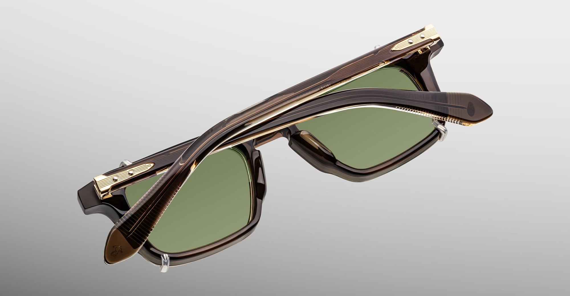 Ottica Mondello Roma - Jacques Marie Mage - JMMMSCP-41 - MOSCOVA CLIP ON - SILVER - Titanium - shape Rectangular - Silver - EYEWEAR - SUNGLASSES - Unisex,Uomo,Donna,Women,Men - lens Green - Made In Japan