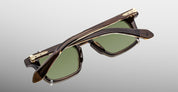 Ottica Mondello Roma - Jacques Marie Mage - JMMMSCP-41 - MOSCOVA CLIP ON - SILVER - Titanium - shape Rectangular - Silver - EYEWEAR - SUNGLASSES - Unisex,Uomo,Donna,Women,Men - lens Green - Made In Japan