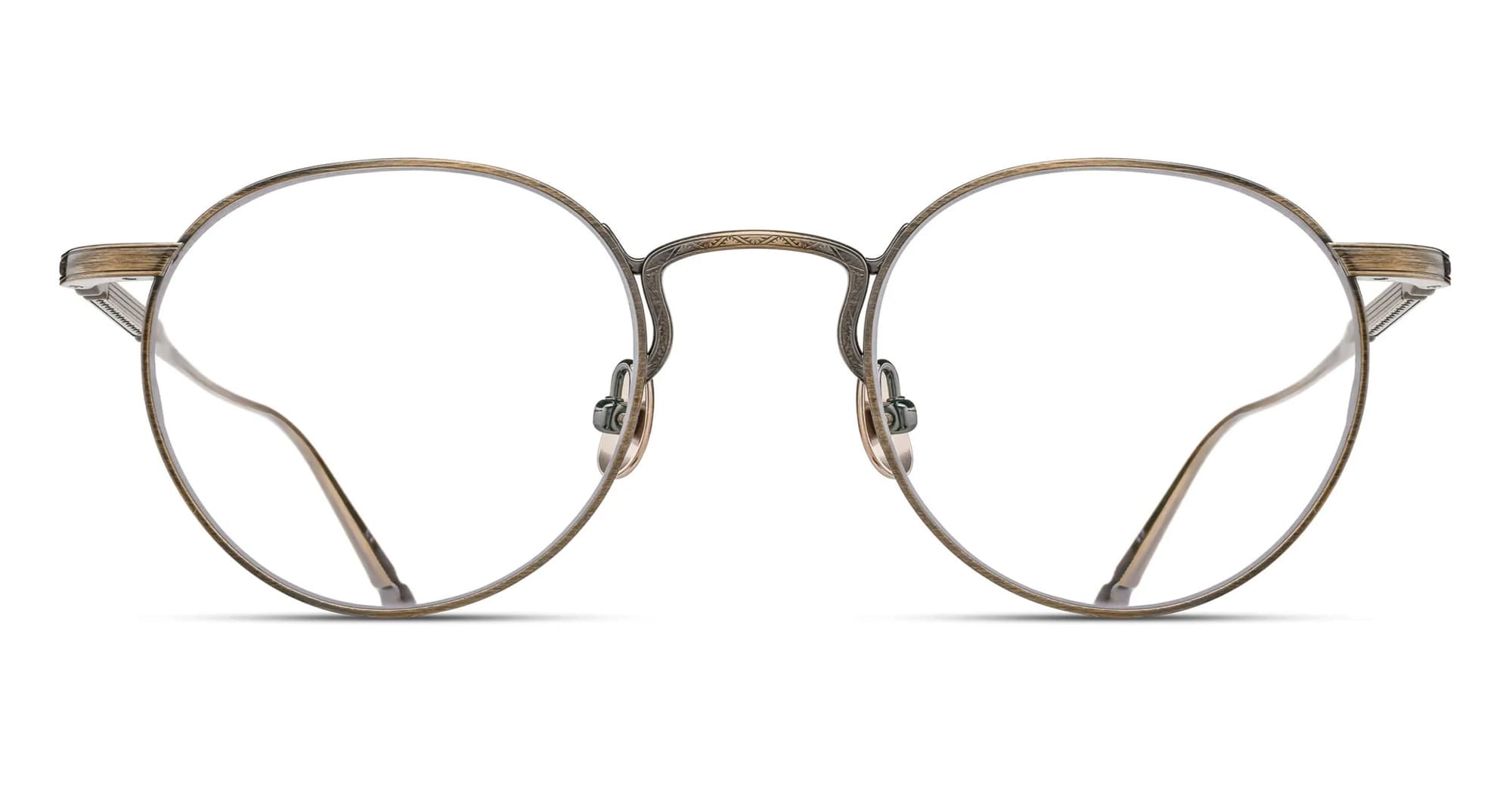  50 RX  - Titanium - shape Panto - Gold - EYEWEAR - EYEGLASSES - Unisex,Uomo,Donna,Women,Men - lens Clear - Made In Japan