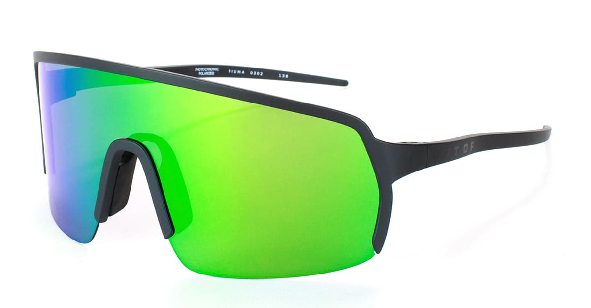  THE ONE QUARZO LENS - Carbon fiber, grilamid - shape Mask - Black - EYEWEAR - SUNGLASSES - Uomo,Men - lens Green - Made In Italy