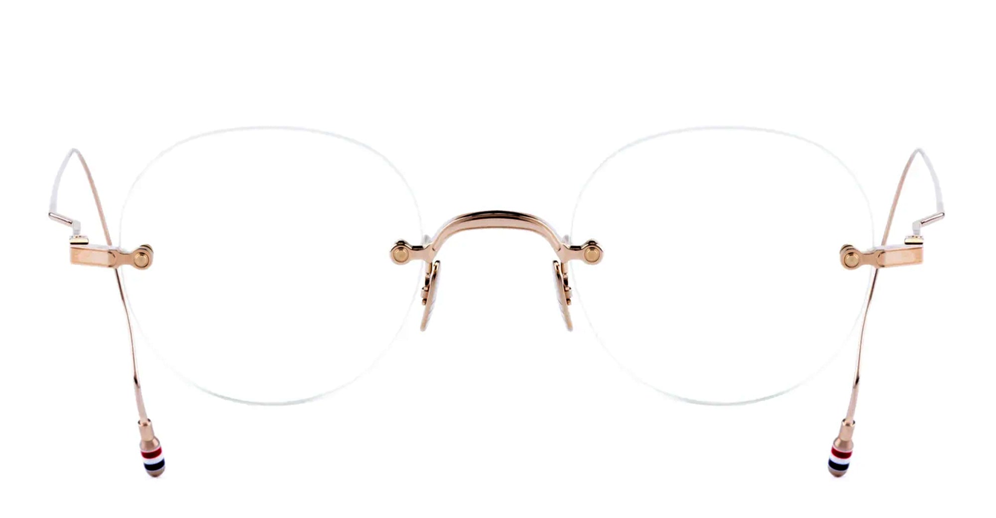 Ottica Mondello Roma - Thom Browne - UEO937A-G0001-711-47 - ROUND RIMLESS - WHITE GOLD RX - Titanium - shape Round - white gold - EYEWEAR - EYEGLASSES - Unisex,Uomo,Donna,Women,Men - lens Clear - Made In Japan