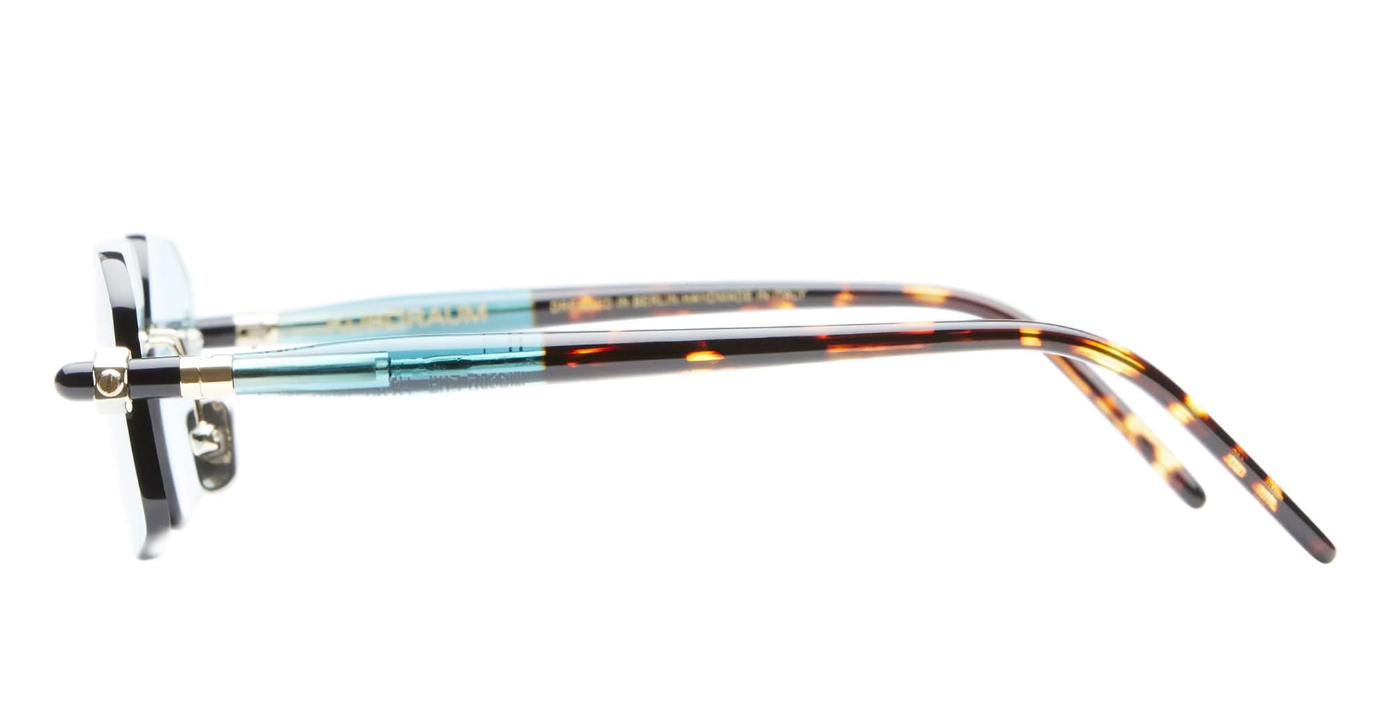 Ottica Mondello Roma - Kuboraum - KRSP64LGGH00004E - MASK P64 LG GH - LIGHT GOLD - Acetate - shape Rectangular - Gold - EYEWEAR - SUNGLASSES - Unisex,Uomo,Donna,Women,Men - lens Blue - Made In Italy