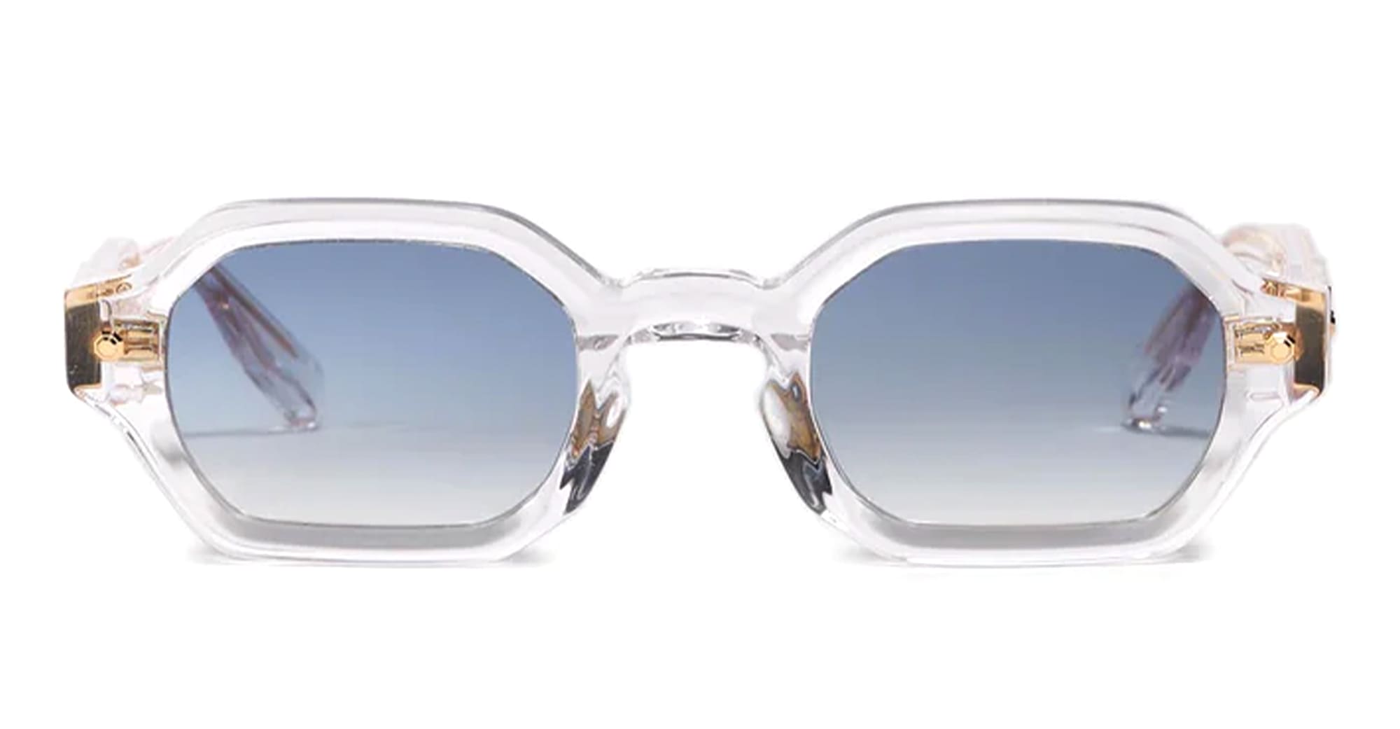 Ottica Mondello Roma - John Dalia - P05-C190 - PROJECT 05 C190 - Crystal / Yellow Gold - Acetate - shape Panto - crystal, gold - EYEWEAR - SUNGLASSES - Unisex,Uomo,Donna,Women,Men - lens Gradient blue - Made In France