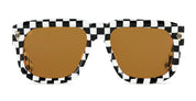 Ottica Mondello Roma - T HENRI - VLAF - VALOUR - FINISHLINE - Acetate - shape Squared - black, white - EYEWEAR - SUNGLASSES - Unisex,Uomo,Donna,Women,Men - lens orange - Made In Japan