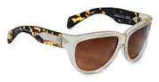 Ottica Mondello Roma - Jacques Marie Mage - JMMJV-03 - RAVELLO - DUN - Acetate - shape Round - black, beige, tortoise - EYEWEAR - SUNGLASSES - Unisex,Uomo,Donna,Women,Men - lens orange - Made In Italy