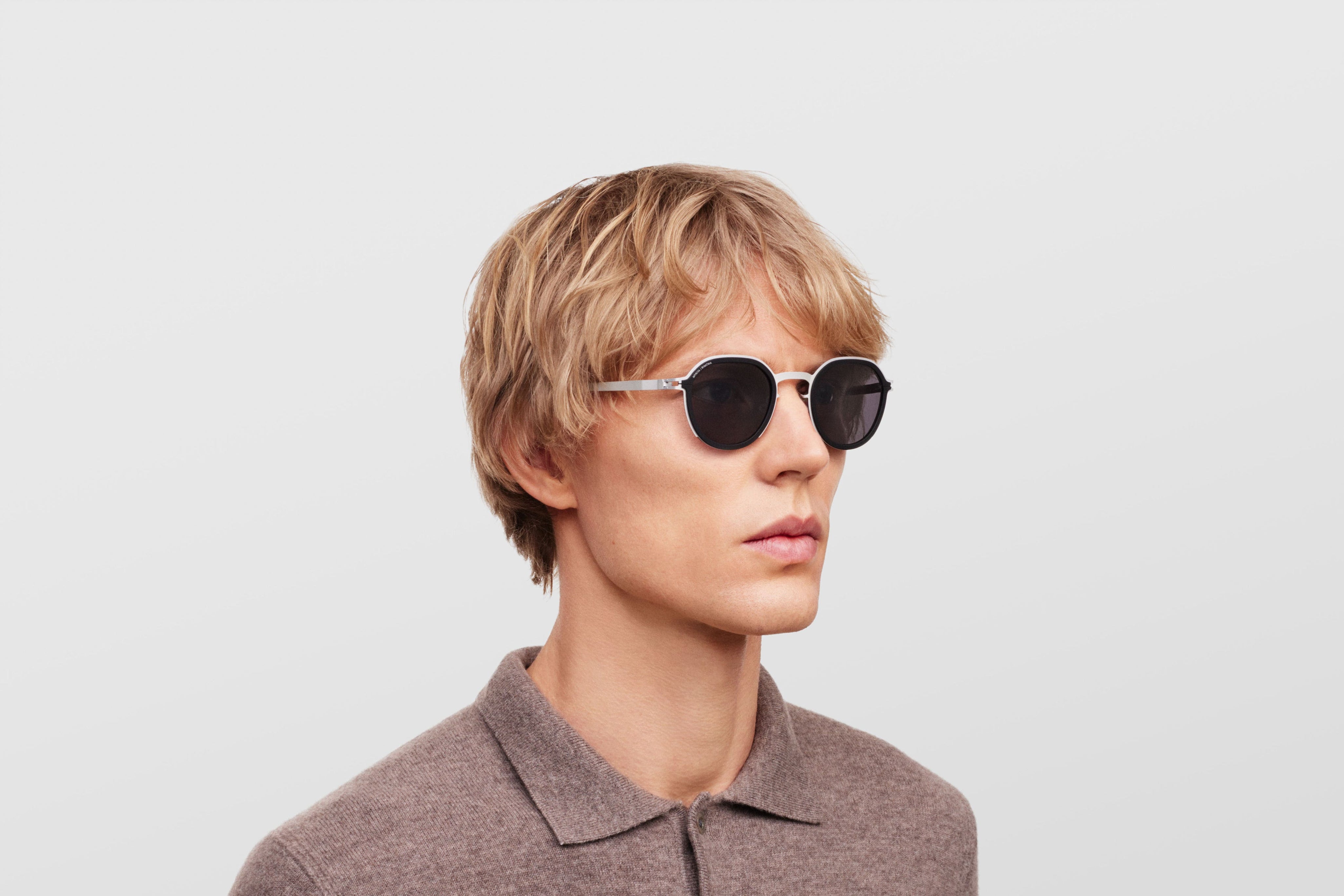 Ottica Mondello Roma - Mykita - 10087668 - MR001 AL1 - White Silver / Black / Coolgrey Lens - stainless steel - shape  - silver, black - EYEWEAR - SUNGLASSES - Unisex,Uomo,Donna,Women,Men - lens  - Made In Germany