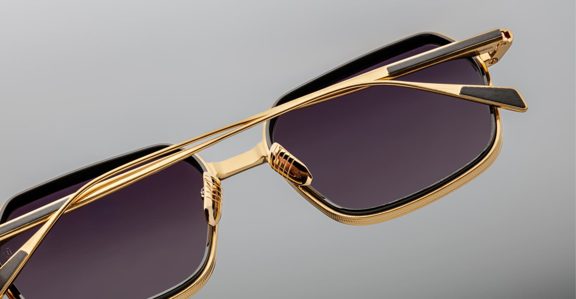 Ottica Mondello Roma - Jacques Marie Mage - JMMADM-C7 - ADMIRAL - CIA - Titanium - shape Rectangular - gold, black - EYEWEAR - SUNGLASSES - Uomo,Men - lens jet black - Made In Japan
