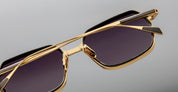 Ottica Mondello Roma - Jacques Marie Mage - JMMADM-C7 - ADMIRAL - CIA - Titanium - shape Rectangular - gold, black - EYEWEAR - SUNGLASSES - Uomo,Men - lens jet black - Made In Japan