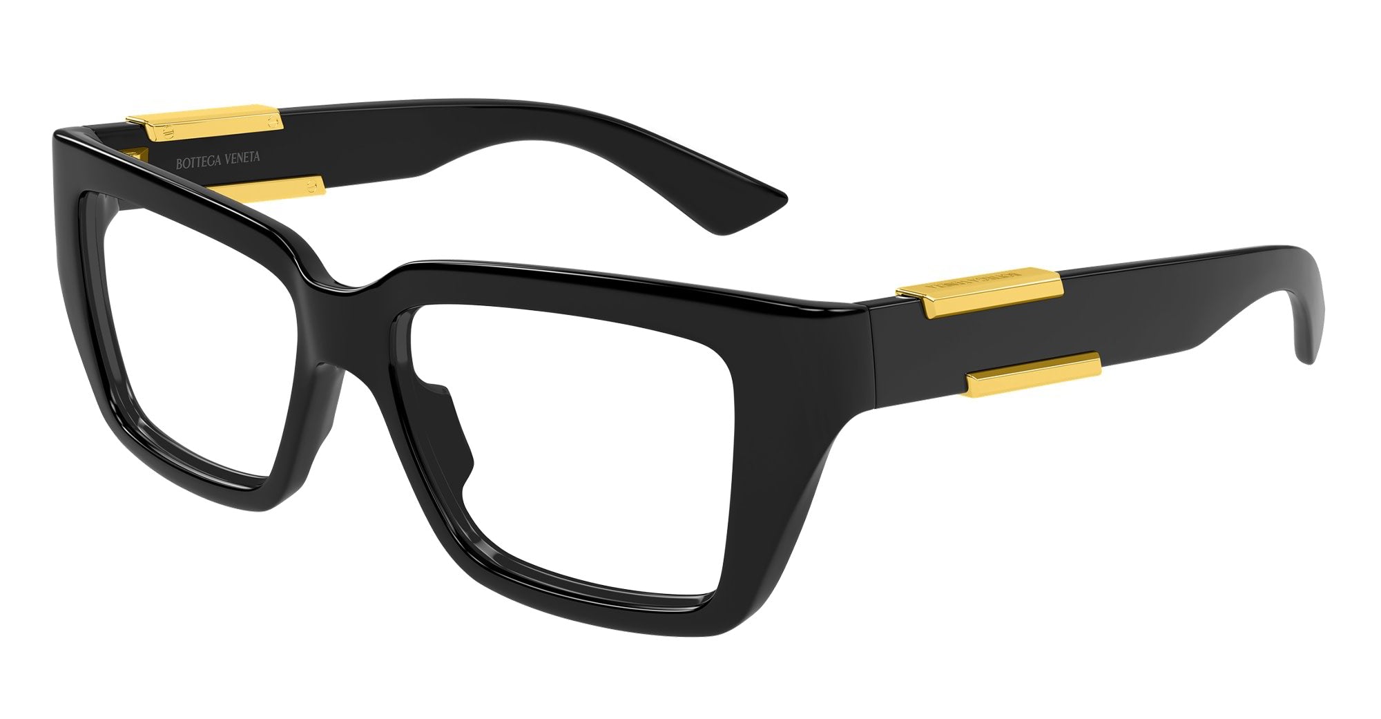 Ottica Mondello Roma - Bottega Veneta - BV1455O-001 - BV1455O-001 - BLACK RX - Acetate - shape Squared - Black - EYEWEAR - EYEGLASSES - Donna,Women - lens Clear - Made In Japan