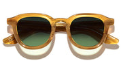 Ottica Mondello Roma - Moscot - OR-DAH-S47240208-TA - DAHVEN  (47) - BLONDE / FOREST WOOD LENS - Acetate - shape Panto - brown - EYEWEAR - SUNGLASSES - Unisex,Uomo,Donna,Women,Men - lens Gradient green - Made In China