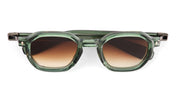 Ottica Mondello Roma - Sato - Menkar-GC-AG-1 - MENKAR - GREEN CRYSTAL / ANTIQUE GOLD - Acetate - shape Squared - green - EYEWEAR - SUNGLASSES - Unisex,Uomo,Donna,Women,Men - lens Gradient brown - Made In Japan