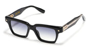 Ottica Mondello Roma - John Dalia - P17-C605 - PROJECT 17 -  C605 Shiny Black / Silver Plated - Acetate - shape Squared - black, silver - EYEWEAR - SUNGLASSES - Unisex,Uomo,Donna,Women,Men - lens Gradient grey - Made In France