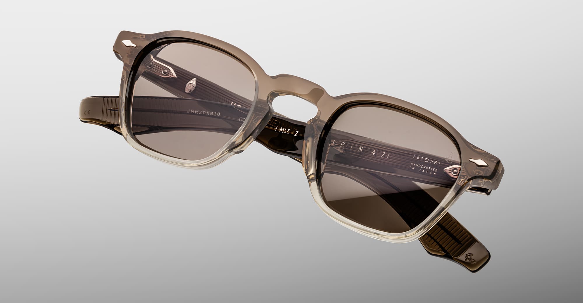 Ottica Mondello Roma - Jacques Marie Mage - JMMZPX-B10 - ZEPHIRIN 47 - LESCOT - Acetate - shape Squared - grey - EYEWEAR - SUNGLASSES - Unisex,Uomo,Donna,Women,Men - lens Brown - Made In Japan
