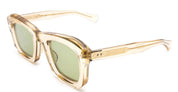 Ottica Mondello Roma - Max Pittion - MXPL-012G - MONSTRE - DUSTY CHAMPAGNE / GREEN LENS - Acetate - shape Squared - Champagne - EYEWEAR - SUNGLASSES - Unisex,Uomo,Donna,Women,Men - lens Green - Made In Japan
