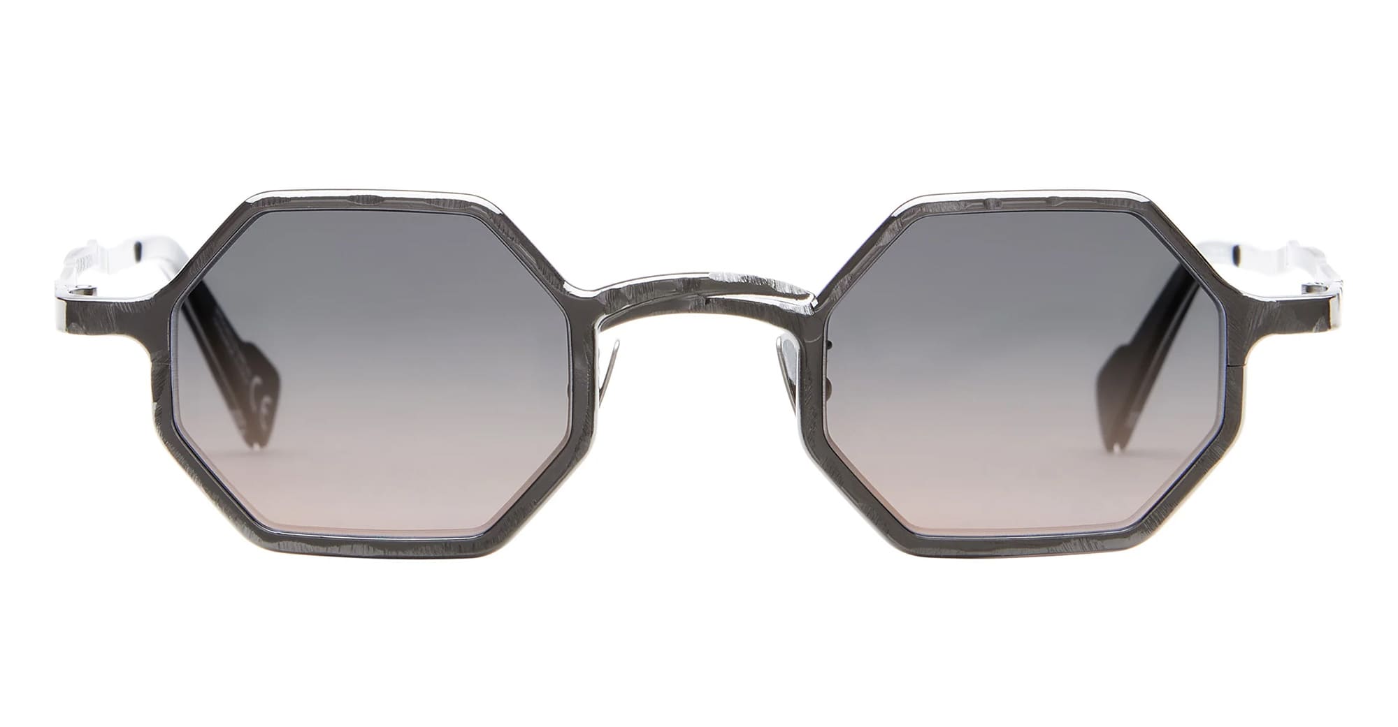 Ottica Mondello Roma - Kuboraum - KRSZ19GMG00000GF - MASK Z19 GMG - GUNMETAL / GREEN LENS - metal, acetate - shape Hexagonal - grey - EYEWEAR - SUNGLASSES - Unisex,Uomo,Donna,Women,Men - lens Green - Made In Italy