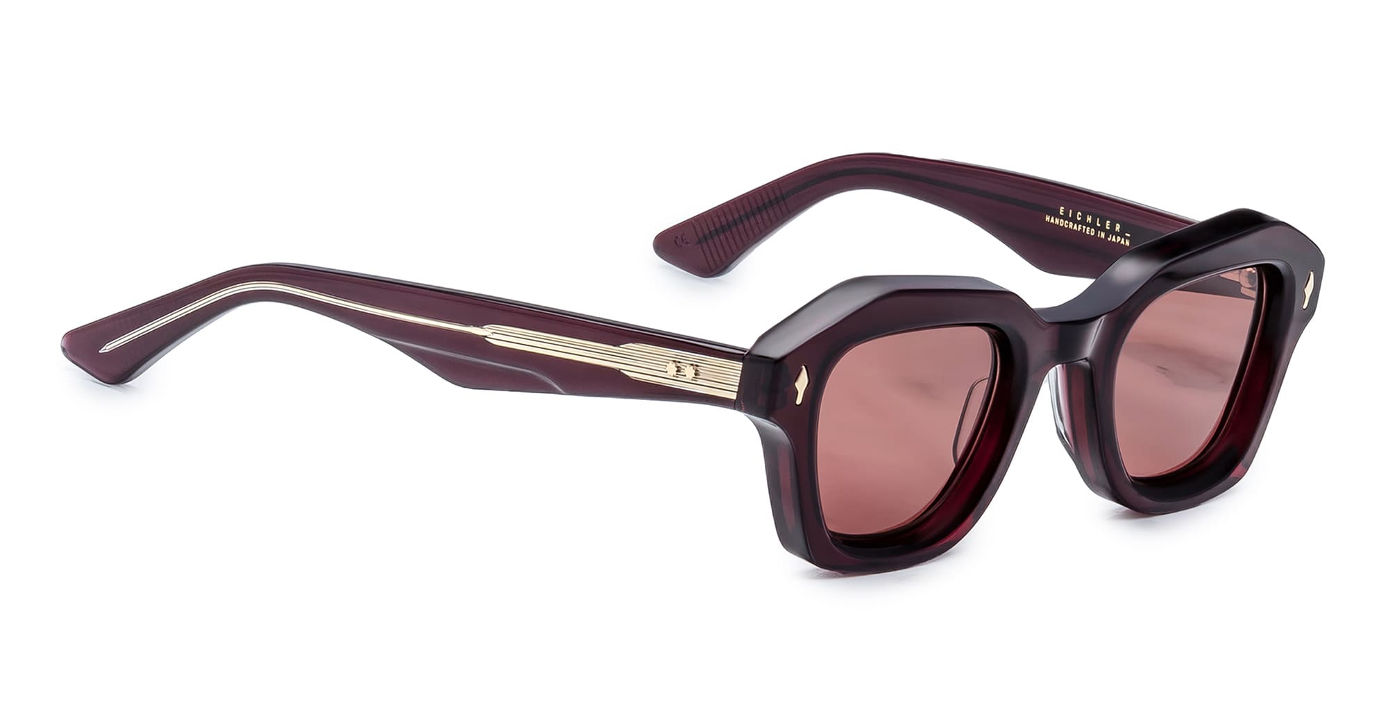 Ottica Mondello Roma - Jacques Marie Mage - JMMQE-18M - EICHLER - AMARENA - Acetate - shape Squared - burgundy - EYEWEAR - SUNGLASSES - Unisex,Uomo,Donna,Women,Men - lens red - Made In Japan