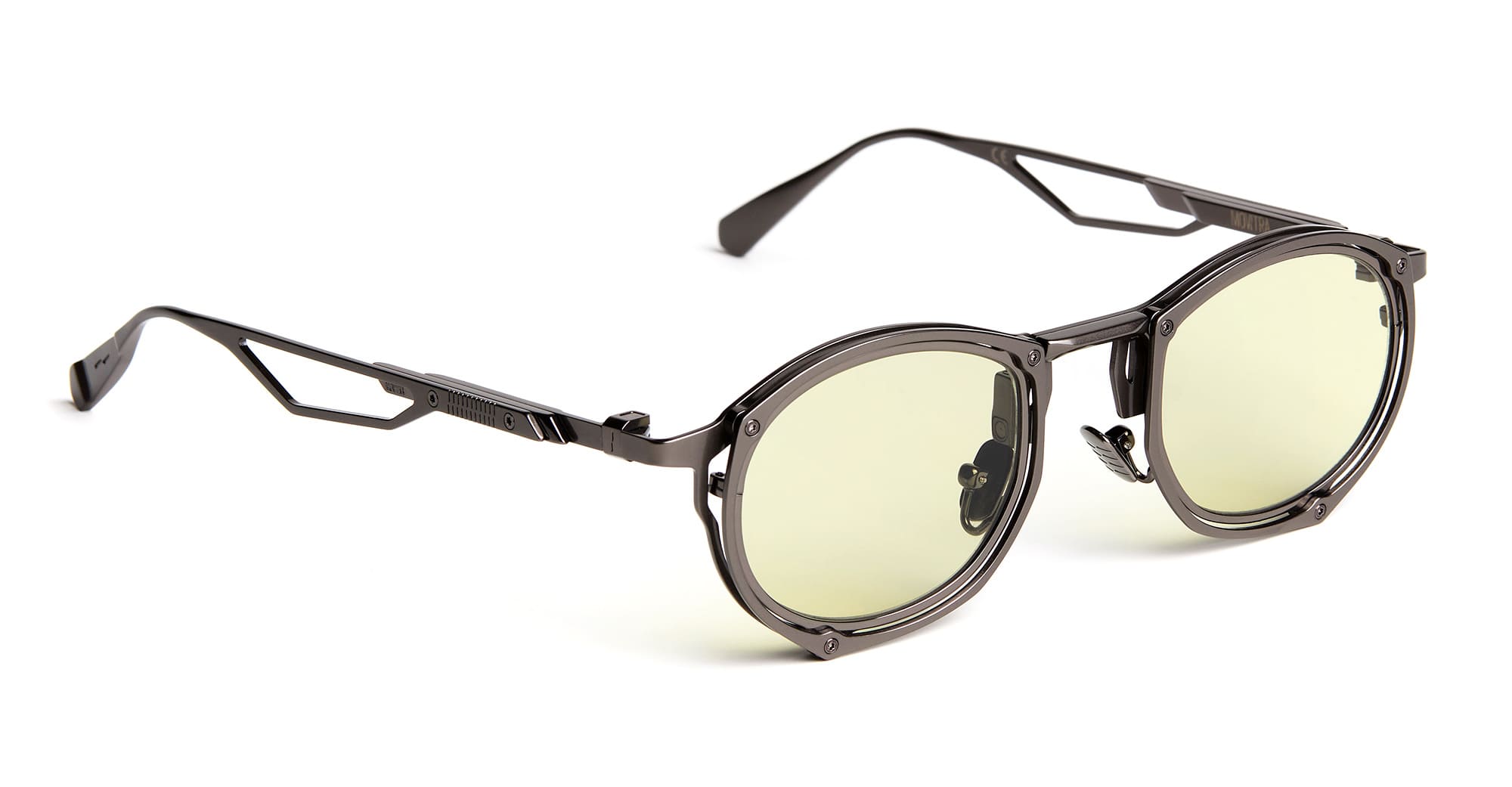  Green Lens - Metal - shape Oval - grey - EYEWEAR - SUNGLASSES - Uomo,Men - lens Green - Made In Italy