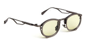 Ottica Mondello Roma - Movitra - TRINITAS 03-C1 - TRINITAS 03 - C1 Gunmetal / Green Lens - Metal - shape Oval - grey - EYEWEAR - SUNGLASSES - Uomo,Men - lens Green - Made In Italy